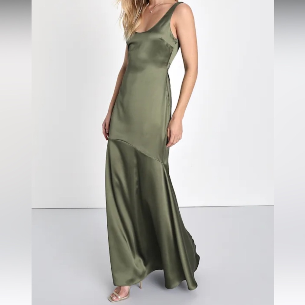 Lulu's Olive Green Maxi Dress